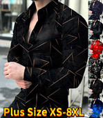 Trendy, nova modna muška košulja s jednim kopčanjem i uzorkom majica s dugim rukavima, muška odjeća, kardigan XS-8XL