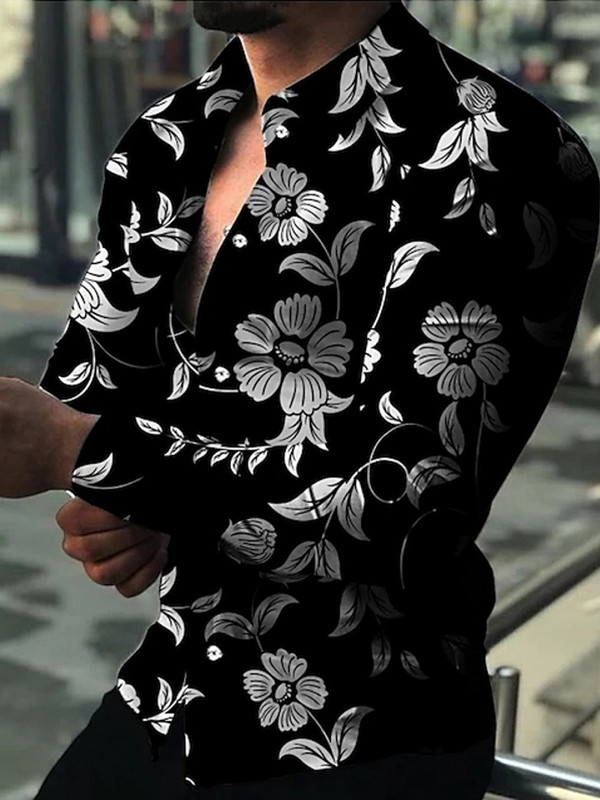 Trendy, nova modna muška košulja s jednim kopčanjem i uzorkom majica s dugim rukavima, muška odjeća, kardigan XS-8XL