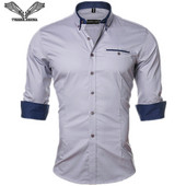 VISADA JAUNA meeste särk 2017 ühevärviline ärikleit vabaaja brändirõivad pikkade varrukatega Camisa Social Masculina 5XL N461