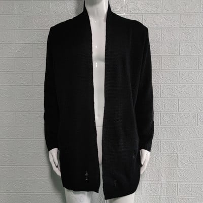 Novi 2023. Jesen Zima Muški pleteni kaput Dugi kardigan džemper Muška modna ležerna velika muška jakna Trenč kaput Muška odjeća