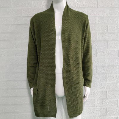 Novi 2023. Jesen Zima Muški pleteni kaput Dugi kardigan džemper Muška modna ležerna velika muška jakna Trenč kaput Muška odjeća