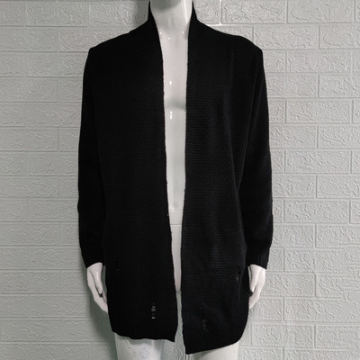 Novi 2023. Jesen Zima Muški pleteni kaput Dugi kardigan džemper Muška modna ležerna velika muška jakna Trenč kaput Muška odjeća