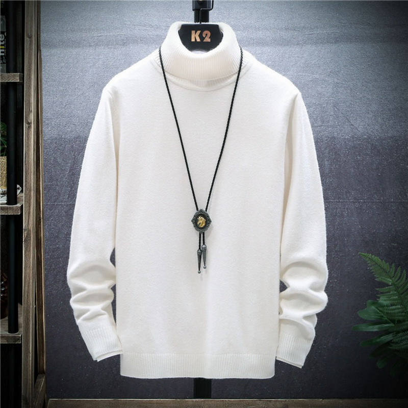 Naljakaelusega kampsunid Meeste Pullover Kampsunid Kootud Meeste Pullover Täispikad Pusad Soojad Topid Meeste riided