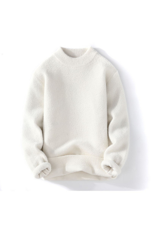 Meeste Soild Värvi kampsun Sügis Talvine Pehme Soe Jersey Kampsun Hombre Pull Homme Pullover Meeste Mink Velvet O-kaelusega kootud kampsun