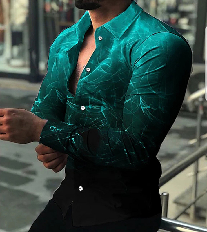 Fashion Trend Meeste särk vabaaja särgi mustriga trükitud pikkade varrukatega topid Meeste riided Klubi kardigantopsid XS-8XL