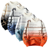 Nova muška pulover pulover s kratkim rukavima, udobna, svestrana, ležerna, tanka, pletena majica s engleskim uzorkom