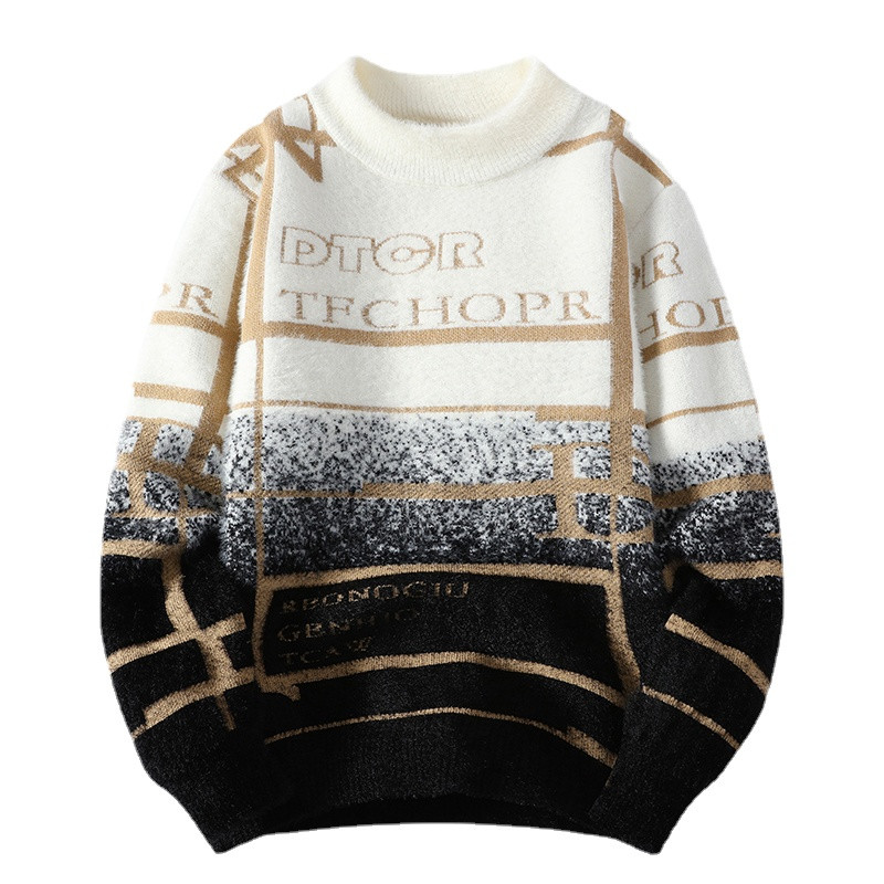 Nova muška pulover pulover s kratkim rukavima, udobna, svestrana, ležerna, tanka, pletena majica s engleskim uzorkom