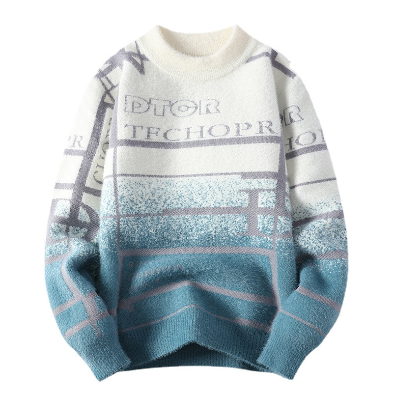 Nova muška pulover pulover s kratkim rukavima, udobna, svestrana, ležerna, tanka, pletena majica s engleskim uzorkom