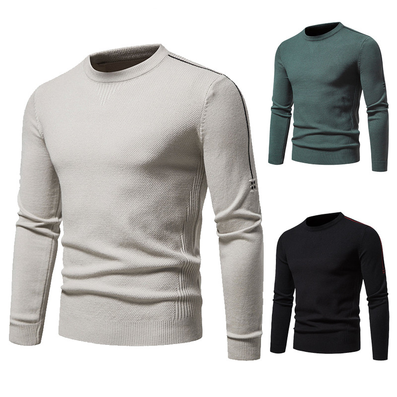 Nova pletena odjeća, jednobojna, uska majica s okruglim izrezom, donja majica, moderan, udoban ležeran gornji dio