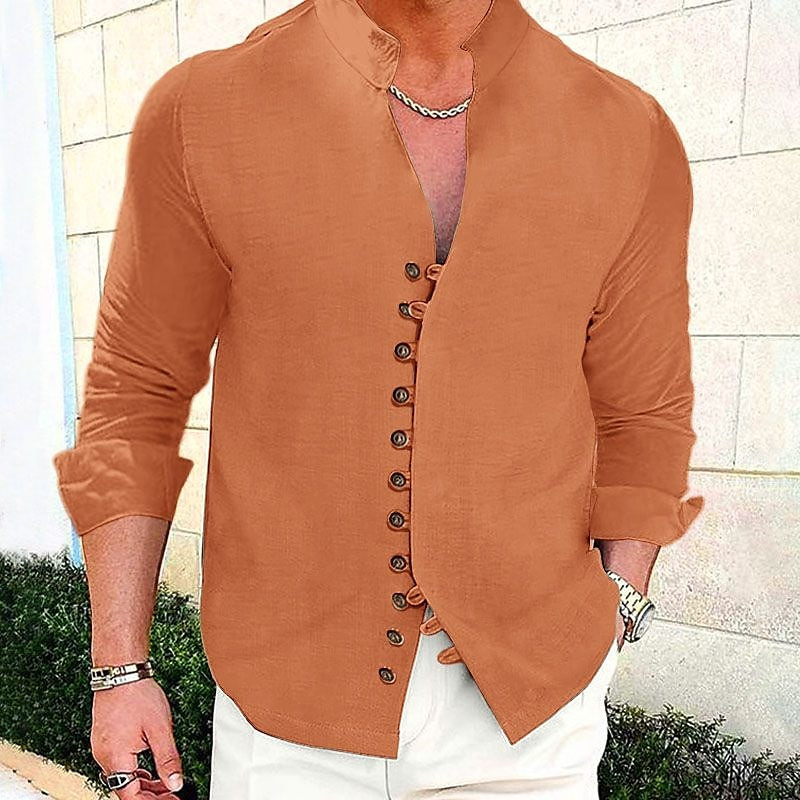 2023. aasta uus meeste vabaaja pluus puuvillane linane särk avara topid pikkade varrukatega särk Kevad-sügis vabaaja nägusad meeste särgid