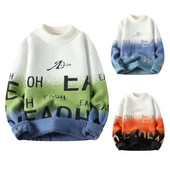 Φθινοπωρινό και Χειμώνα Νέο ανδρικό πουλόβερ πουλόβερ με μισό ζιβάγκο Άνετη τάση μόδας Λεπτό μακρυμάνικο πλεκτό τοπ M-3xl