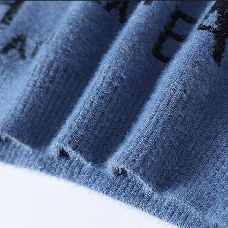 Φθινοπωρινό και Χειμώνα Νέο ανδρικό πουλόβερ πουλόβερ με μισό ζιβάγκο Άνετη τάση μόδας Λεπτό μακρυμάνικο πλεκτό τοπ M-3xl