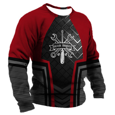 Vintage Mechanic Muška majica s kratkim rukavima Mechanic Tools Majice dugih rukava s printom Pamučni pulover Muška ulična odjeća Ogromne majice