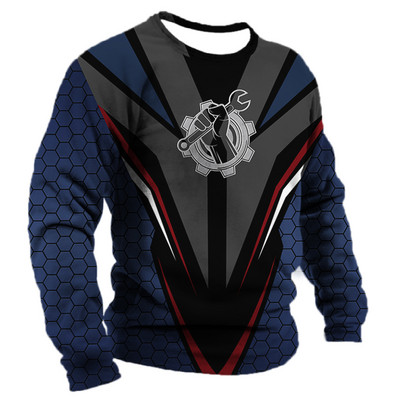 Vintage Mechanic Muška majica s kratkim rukavima Mechanic Tools Majice dugih rukava s printom Pamučni pulover Muška ulična odjeća Ogromne majice