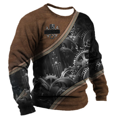 Vintage Mechanic Muška majica s kratkim rukavima Mechanic Tools Majice dugih rukava s printom Pamučni pulover Muška ulična odjeća Ogromne majice