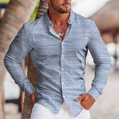 Φθινοπωρινά Μόδα Oversized Πουκάμισα για Άνδρες Casual Μουσική νότα εκτύπωσης με μακρυμάνικο τοπ Ανδρικά ρούχα Γιορτινά πουκάμισα και μπλούζες