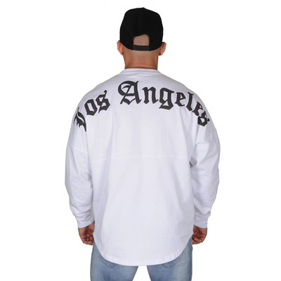 Uus spordisärk Muscle Meeste Jõusaalid Jooksmine Fitness T-särgid Sügis Meeste Vaba aeg Treening Street Trend Lahti pikkade varrukatega T-särk