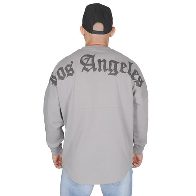 Uus spordisärk Muscle Meeste Jõusaalid Jooksmine Fitness T-särgid Sügis Meeste Vaba aeg Treening Street Trend Lahti pikkade varrukatega T-särk