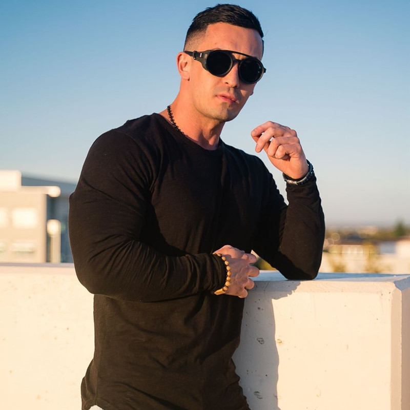 Uus spordisärk Muscle Meeste Jõusaalid Jooksmine Fitness T-särgid Sügis Meeste Vaba aeg Treening Street Trend Lahti pikkade varrukatega T-särk