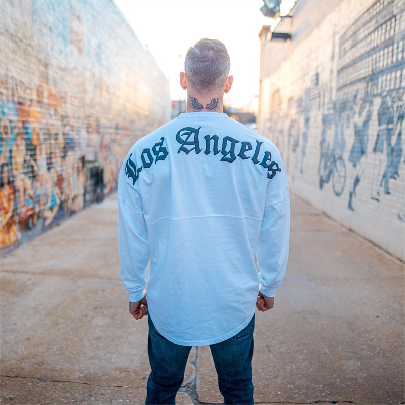 Uus spordisärk Muscle Meeste Jõusaalid Jooksmine Fitness T-särgid Sügis Meeste Vaba aeg Treening Street Trend Lahti pikkade varrukatega T-särk