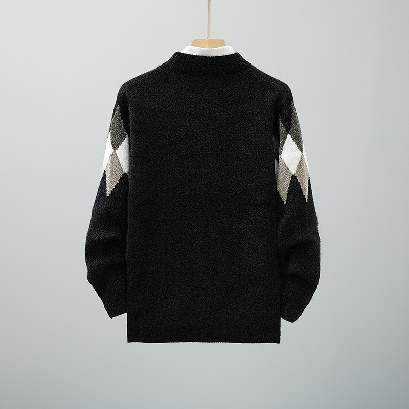 Nova omladinska zimska pletena vesta mikroelastična udobna modna topla majica s jednostavnim engleskim slovima M-3XL