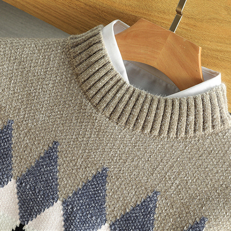 Nova omladinska zimska pletena vesta mikroelastična udobna modna topla majica s jednostavnim engleskim slovima M-3XL