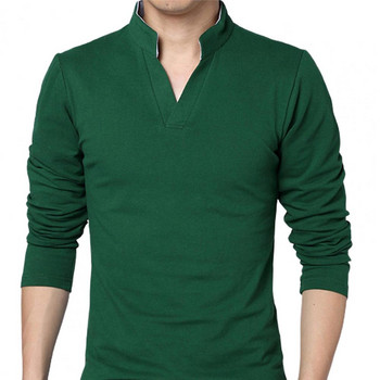 80%HOT 2023 Ανοιξιάτικο μπλουζάκι ανδρικό μακρύ μακρυμάνικο πουλόβερ με λαιμόκοψη V-λαιμόκοψη Ανδρικό μπλουζάκι με μακρύ μανίκι μασίφ casual πάτο