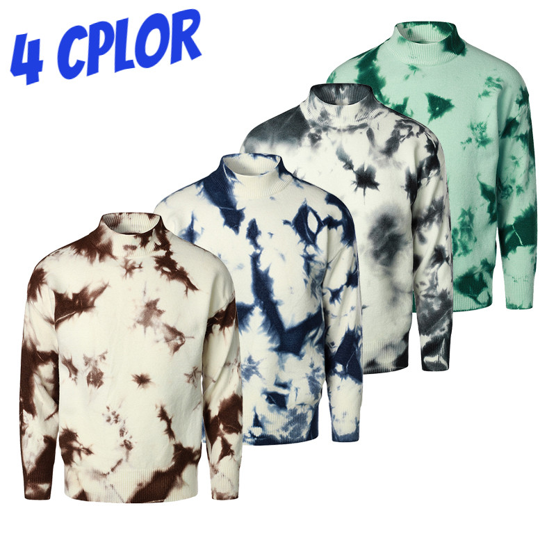 Jesen i zima Novi pleteni pulover za mlade Pulover s visokim ovratnikom Donji dio košulje Modni gradijentski pulover