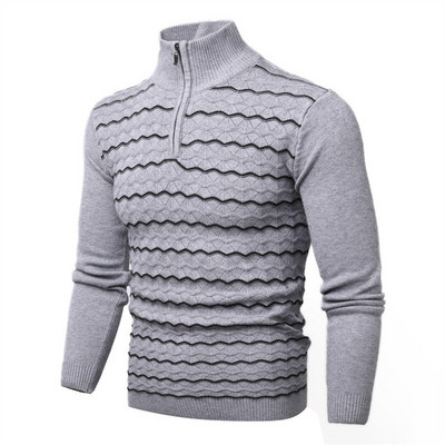 2022. aasta meeste trendikas jacquard-sooja mustriga pikkade varrukatega silmkoeline kampsun Meeste õues sviiter mantlid Meeste riided Topid