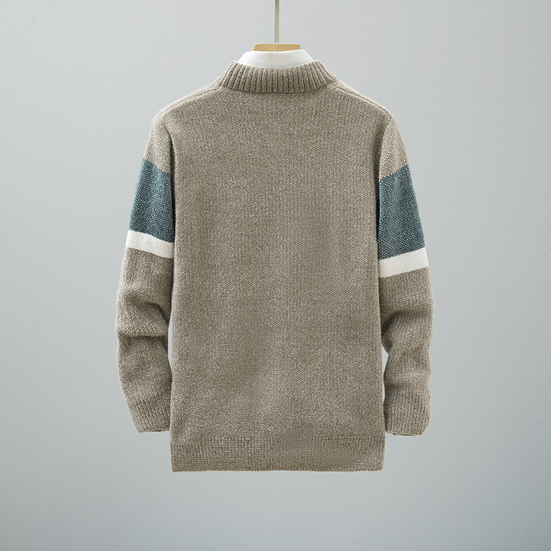 Novi klasični muški pulover s dolčevitom u boji, modni uski kroj, višenamjenska pletena majica s dugim rukavima za tinejdžere M-3XL