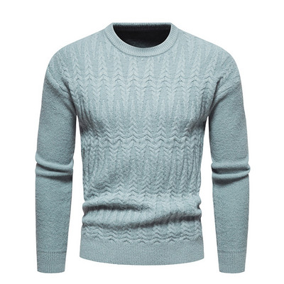 Υψηλής ποιότητας νέα ανδρικά πλεκτά μπλουζάκια Slim πουλόβερ πουλόβερ Χειμερινά νεανικά casual πουκάμισα με πάτο
