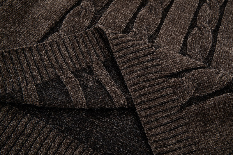 Zimski novi stil muške ležerne pletenine s visokim ovratnikom Srednjovječni udobni topli džemper