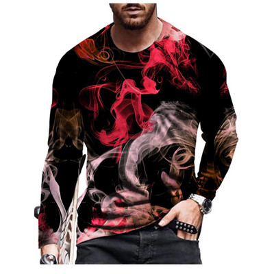 2021 νέο καλοκαιρινό ανδρικό μπλουζάκι 3D χιπ χοπ νέο καρτούν εκτύπωσης τρισδιάστατου μοτίβου με μακριά μανίκια casual σπορ μόδας