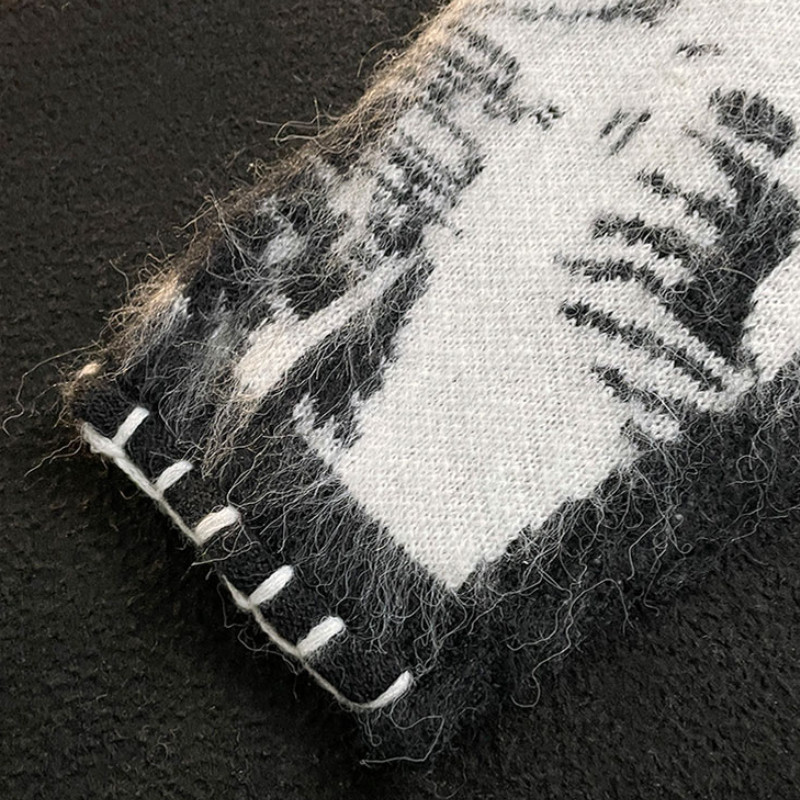 Crni kardigan Muški pulover Debeli dizajnerski Zimski High Street pletenina Modna odjeća Baggy Tinejdžeri Raznoliko Chic Ulzzang Ležerno