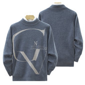 Talvine uus meeste pikkade varrukatega kampsun Crew Neck Kootud kampsun Mood Slim Fit Mugav mitmekülgne top M-3XL