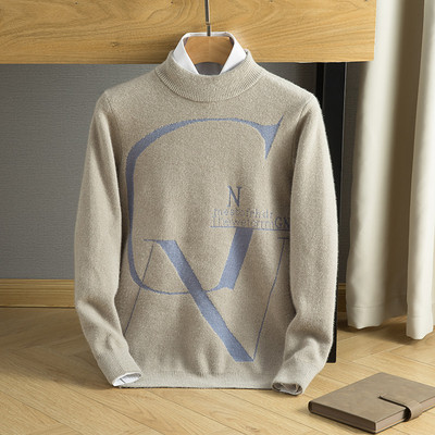 Talvine uus meeste pikkade varrukatega kampsun Crew Neck Kootud kampsun Mood Slim Fit Mugav mitmekülgne top M-3XL