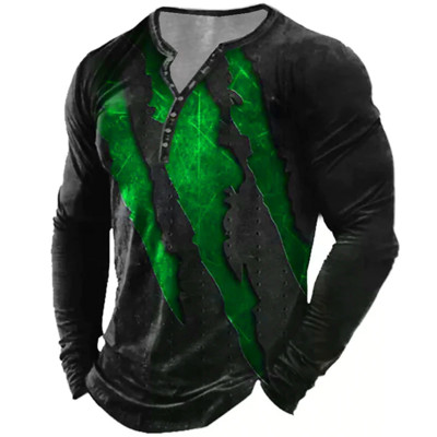 Vintage Paw Print Man μακρυμάνικο μπλουζάκι Ανοιξιάτικο απομίμηση βαμβακερό χιπ χοπ μπλουζάκι φθινοπωρινό Ανδρικό μπλουζάκι μεγάλου μεγέθους Ευρωπαϊκού στυλ 5XL