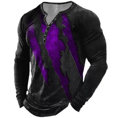 Vintage Paw Print Man μακρυμάνικο μπλουζάκι Ανοιξιάτικο απομίμηση βαμβακερό χιπ χοπ μπλουζάκι φθινοπωρινό Ανδρικό μπλουζάκι μεγάλου μεγέθους Ευρωπαϊκού στυλ 5XL