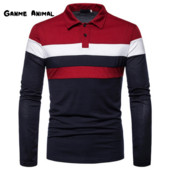 Noi tricouri cu mâneci lungi contrastante pentru bărbați Cămăși casual cu revere cusături yoga Top casual Îmbrăcăminte sportivă pentru bărbați