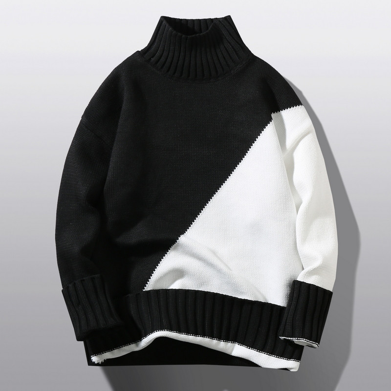 2022 sügis-talv uus meeste kampsun värvitoonis sobiv soe, ümara kaelusega pikkade varrukatega vabaaja kootud topp