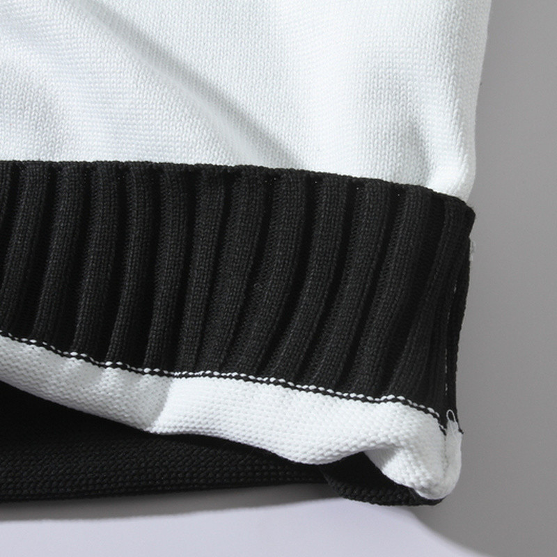 2022 sügis-talv uus meeste kampsun värvitoonis sobiv soe, ümara kaelusega pikkade varrukatega vabaaja kootud topp