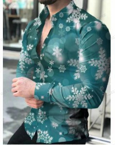 Pikkade varrukatega Hawaii särgid Kolmemõõtmelised 3D-prindiga revääriga särgid Meeste moodsad särgid Geomeetriline rannapluus Luksuslikud meesterõivad