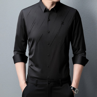 Visokokvalitetna muška elastična poslovna košulja dugih rukava marke Traceless