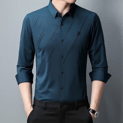 Visokokvalitetna muška elastična poslovna košulja dugih rukava marke Traceless