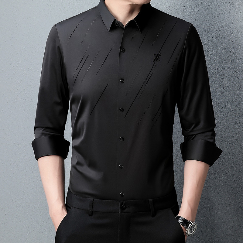 Visokokvalitetna muška elastična poslovna košulja dugih rukava marke Traceless