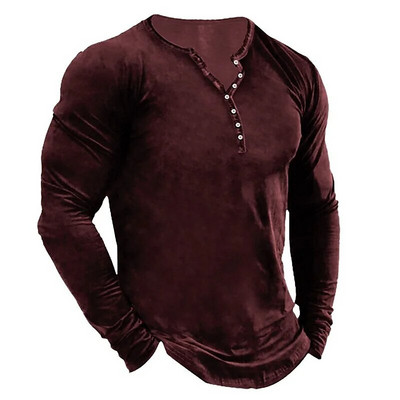 Vintage majica kratkih rukava za muškarce Jednobojne grafičke majice kratkih rukava Pamučne majice s 3D ispisom Majice dugih rukava s V-izrezom Prevelike muške gornje majice