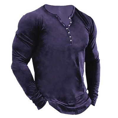 Vintage majica kratkih rukava za muškarce Jednobojne grafičke majice kratkih rukava Pamučne majice s 3D ispisom Majice dugih rukava s V-izrezom Prevelike muške gornje majice