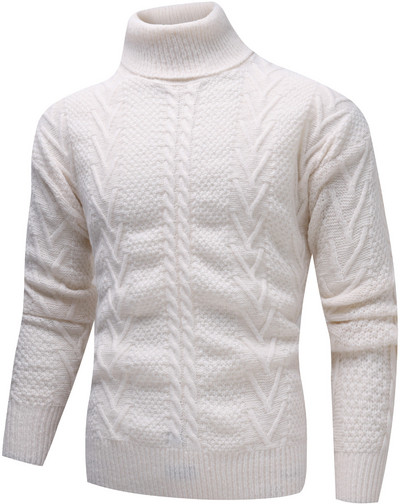 Uus trend, talvine soe meeste kampsun mustriga pikkade varrukatega vabaaja ühevärviline pullover kootud kampsun