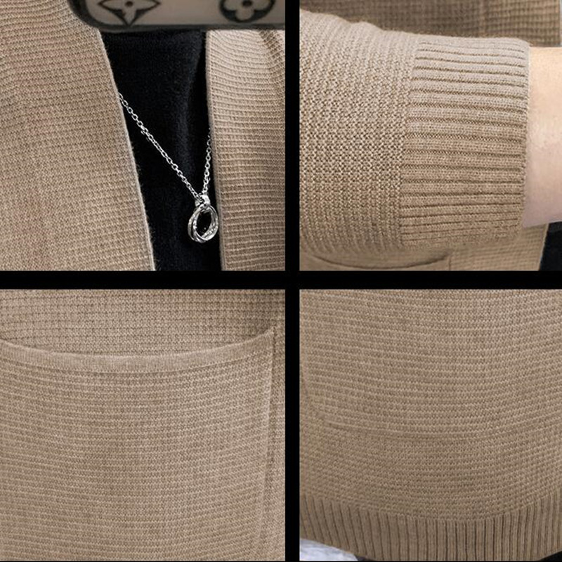 2023 Ležerni džemper Letter Pure color džemper kardigan muški dizajnerski brend modni džepni pleteni džemper džemper jakna muška S-3XL