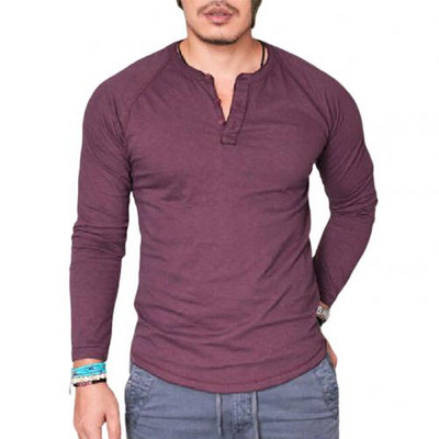 Muška ležerna jednobojna majica kratkih rukava s dugim rukavima i dugim rukavima, jednobojna, ležerna, velika veličina